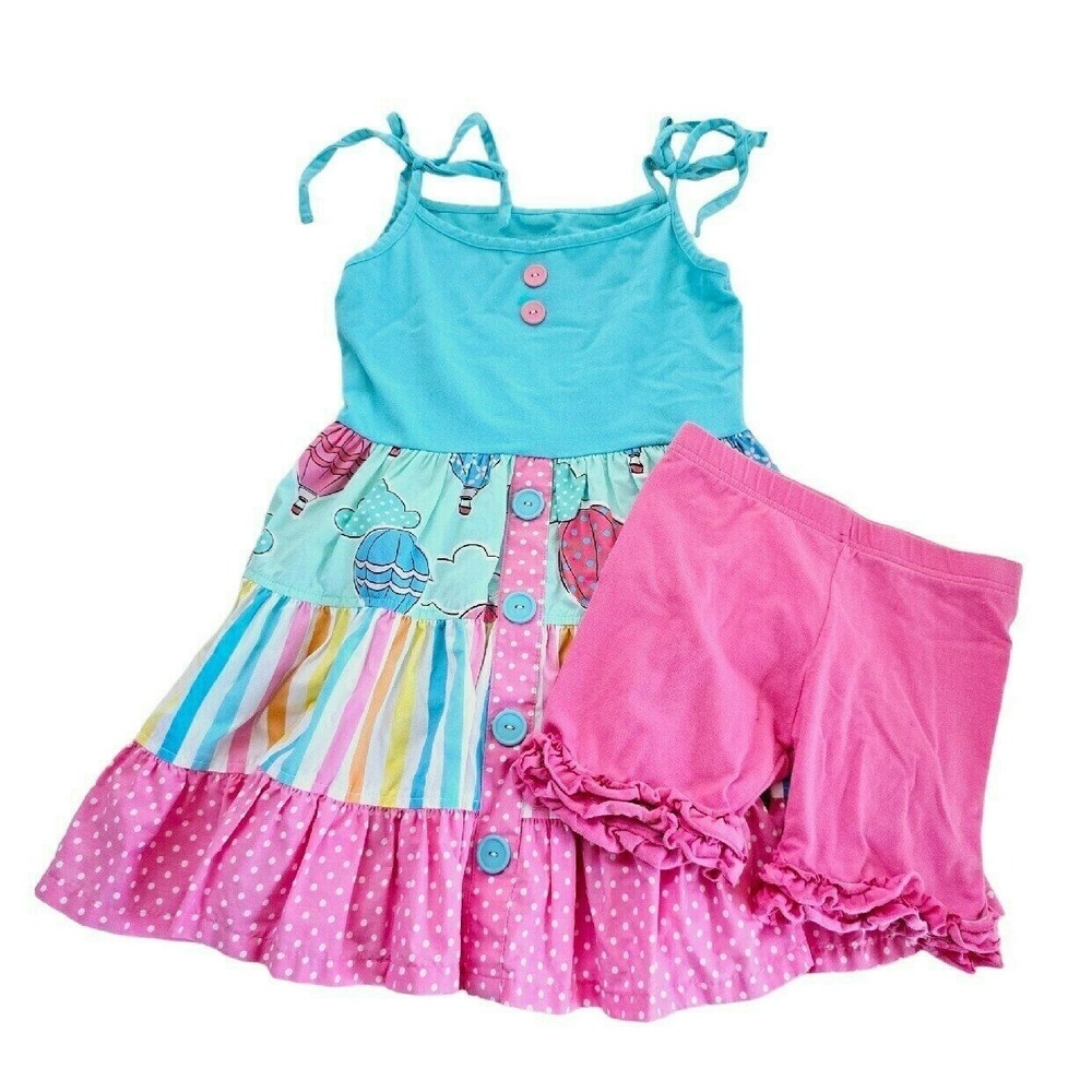 Eleanor Rose Summer Clouds Outfit 7/8 Y Hot Air Balloon